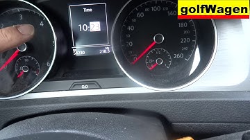 How to set time on VW Golf 7 clock set on instrument cluster