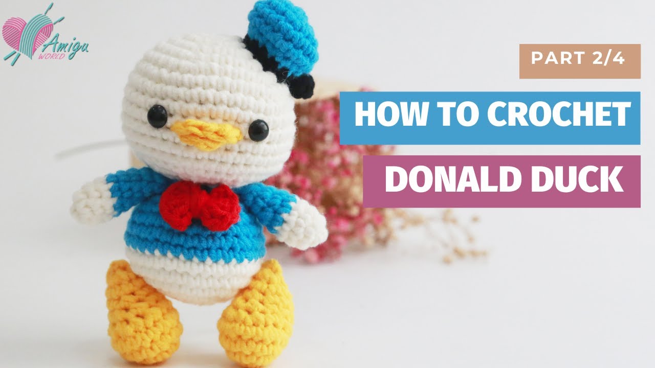 #200 | Amigurumi Donald Duck Crochet Pattern (2/4) | How To Crochet Amigurumi Character | AmiguWorld