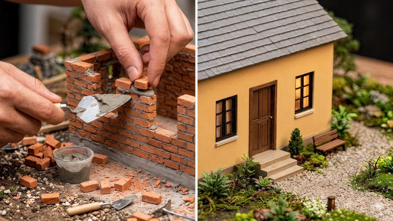 From Raw Bricks to a Perfect Mini House | REAL Brick Build
