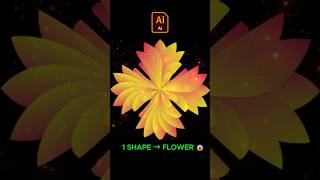 Create Beautiful Flower in Illustrator 🌸 Rotate + Shape Builder Tutorial