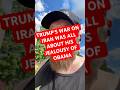 Trump‘s war on of Iran was all about his jealousy of Obama. 