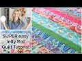 Easy Beginner Quilting Tutorial with a Jelly Roll