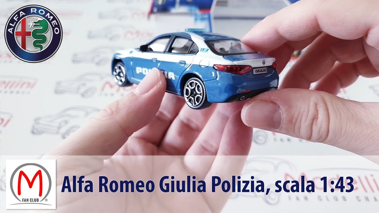 Alfa Romeo Giulia Veloce Polizia Scala 1 43 Burago Youtube