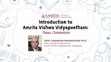 Introduction to Amrita Vishwa Vidyapeetham: Dean, Coimbatore