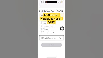 19 August Xenea Wallet Quiz Answer | Xenea wallet Quiz Answer today | Xenea wallet daily Quiz Answer