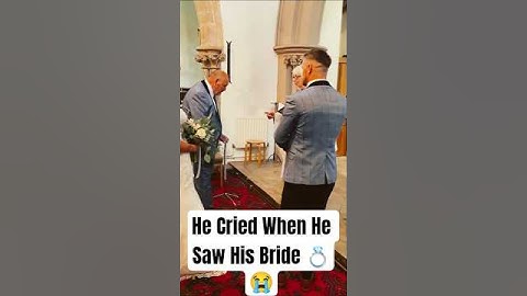 The Groom Couldn’t Hold Back His Tears When He Saw Her #shorts