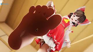 Reimu's Maiden Punishment (Giantess Animation)