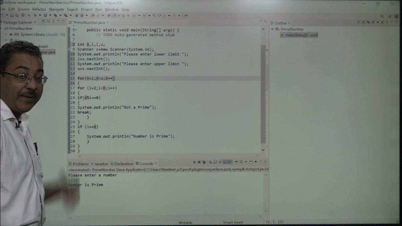 Java Program to print all the Prime Numbers between a range of numbers