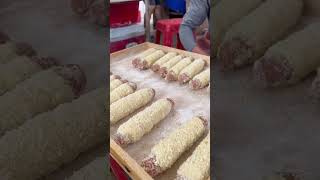 crazy speed! Korean hot dog master #shorts #streetfood #hotdog screenshot 1