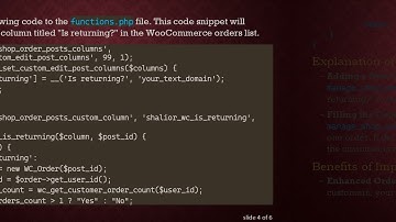 Displaying Returning Customer Labels in WooCommerce Orders List