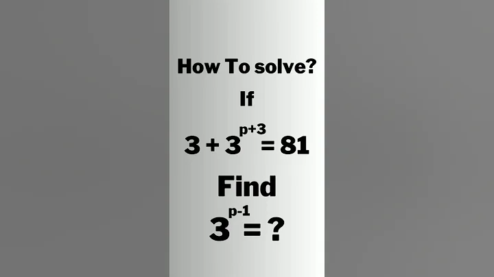 A Nice Easy Exponential Problem. #shorts #math #exponents #olympiad #mathematics #matholympiad #yts