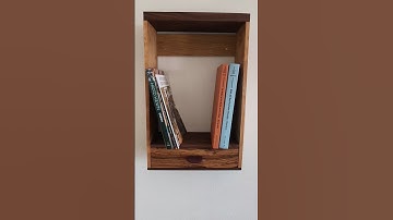 Journey. A dovetail wall bookcase. Hand tools only. 90 hours of handwork in three minutes.