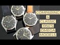 COMPARING 1950's VINTAGE OMEGA WATCHES - CASE MODELS CK 2639, CK 2791, CK 2891 AND CK 2937.