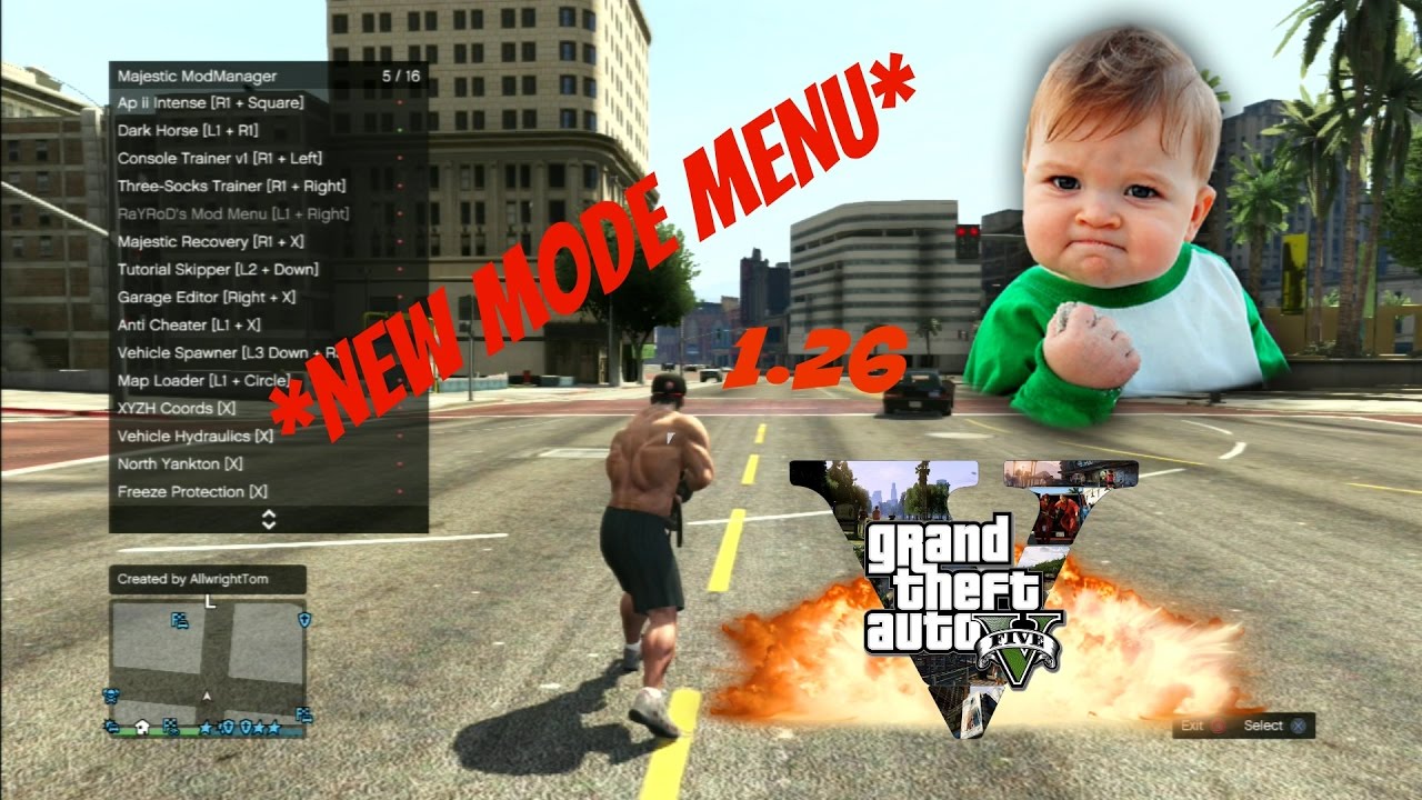 PS3] GTA 5 *NEW* Mod Menu 1.26 DOWNLOAD - YouTube