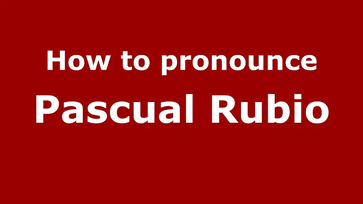 How to pronounce Pascual Rubio (Mexico/Mexican Spa...