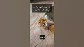 آية "قل إن ربي يبسط الرزق لمن يشاء ويقدر ولكن أكثر الناس لا يعلمون" من سورة سبأ