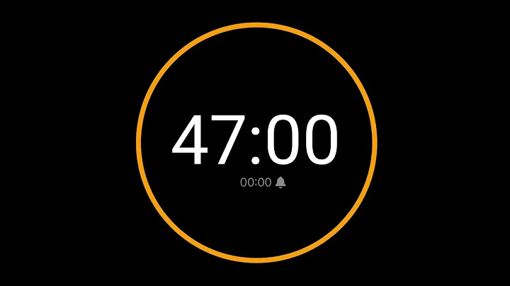 47 Minute Countdown Timer with Alarm / iPhone Timer Style