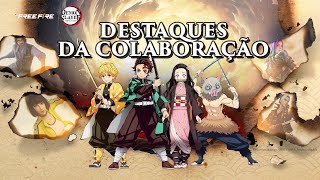 Vazam itens da nova colaboração entre Free Fire e Demon Slayer