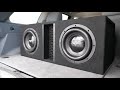 Skar audio 4000 watt evl2x10d4 dual 10inch loaded subwoofer enclosure demo