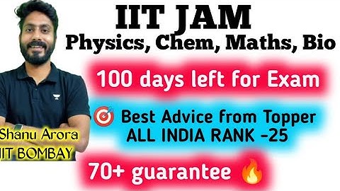 how to crack iit jam in 3 and 4 months | iit jam physics topper
