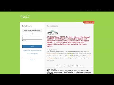 Accessing Infinite Campus for Parents