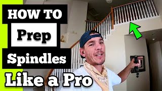 HOW TO PREP SPINDLES FOR PAINTING A STAIRCASE