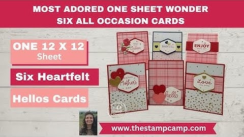 🔴Most Adored One Sheet Wonder Cards Six Different Occasions!