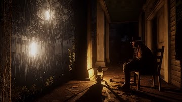 Arthur watches a thunderstorm from the porch at Shady Belle | RDR2 ASMR