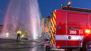 LAFD Light Force 66: Sheared Hydrant (Manchester Square)