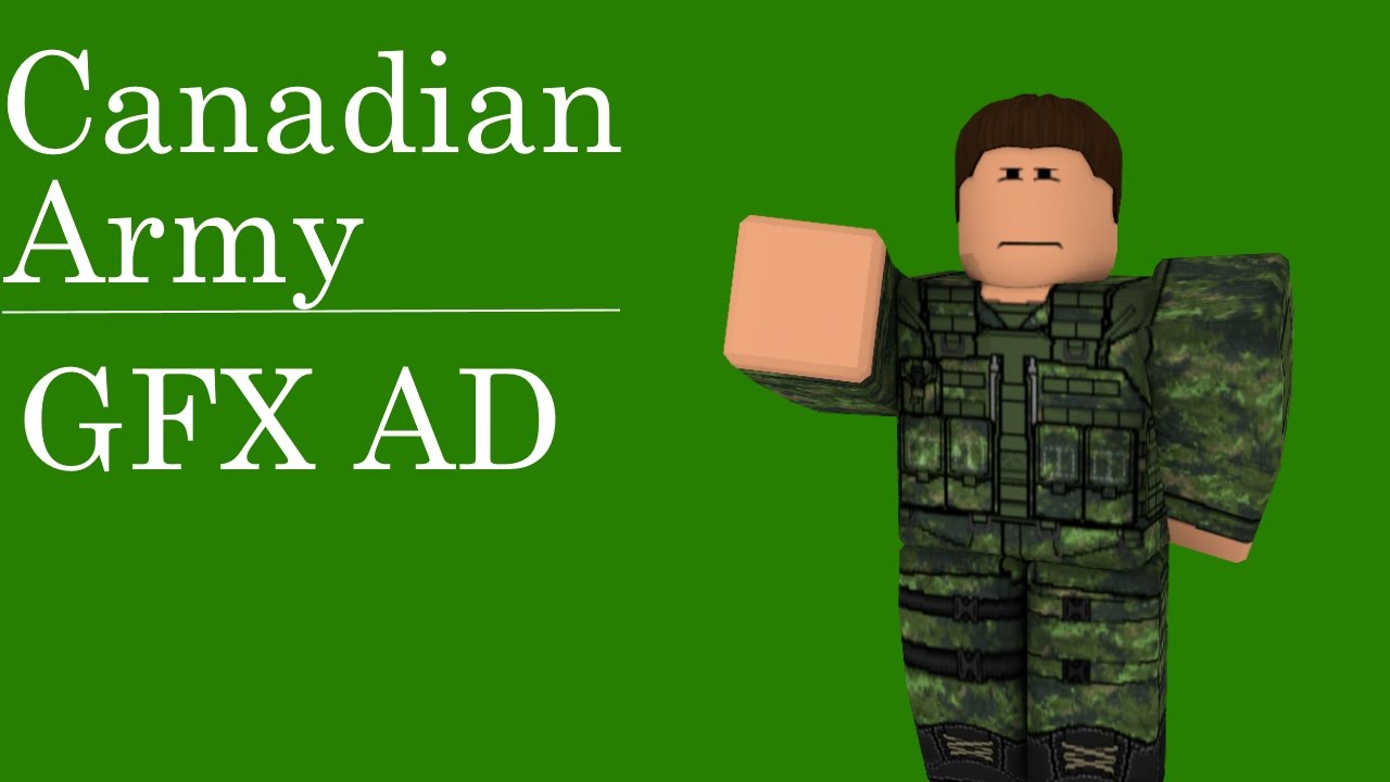 Canadian Army Gfx Roblox Speed Art Youtube - roblox gfx army