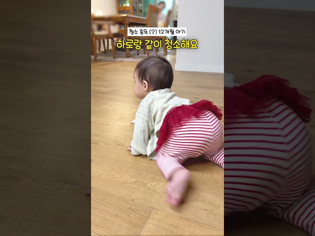 할머니집에서 청소하는 아기는 처음이라...????????