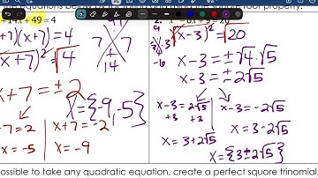 Algebra 2   Unit 3   Lesson 6   Completing the Square Notes Video 1