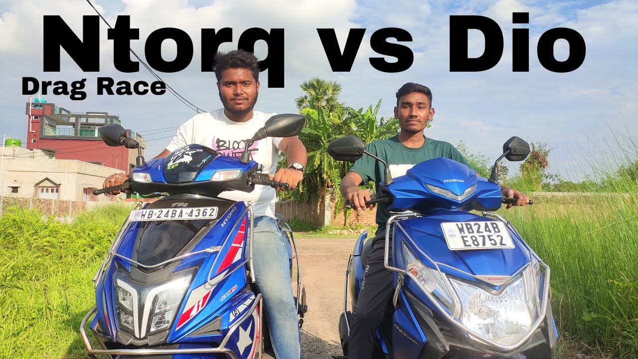 ntorq vs dio aajke drag race korlam YouTube