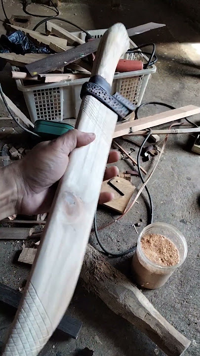 Sarung Golok Kayu sebelum proses clear