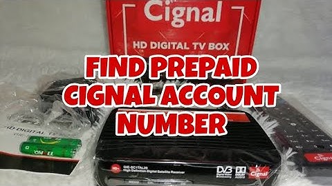 HOW TO FIND PREPAID CIGNAL ACCOUNT NUMBER