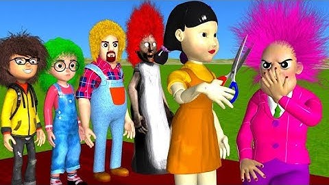 Scary Teacher 3D vs Squid Game Draw Hair Squid Girl Beautiful or Error Challenge 5 Time  Challenge