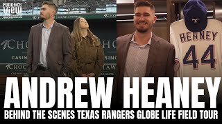 Andrew Heaney Behind the Scenes Tour of Texas Rangers Facility, Rangers Clubhouse \& Globe Life Field