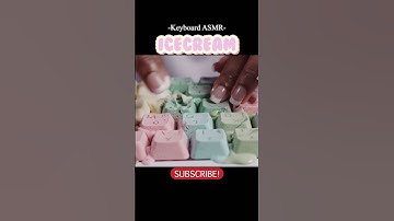 The viscous ice cream keyboard melts every time you press it. 찐득 아이스크림 키보드. #keyboard #asmr #relax