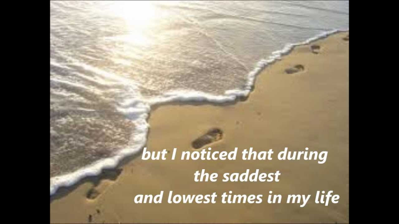 FOOTPRINTS in the sand with lyrics