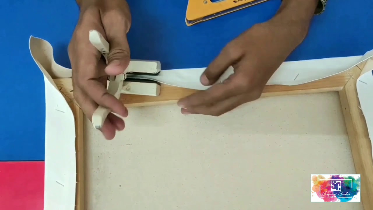 How to stretch a canvas on a frame.