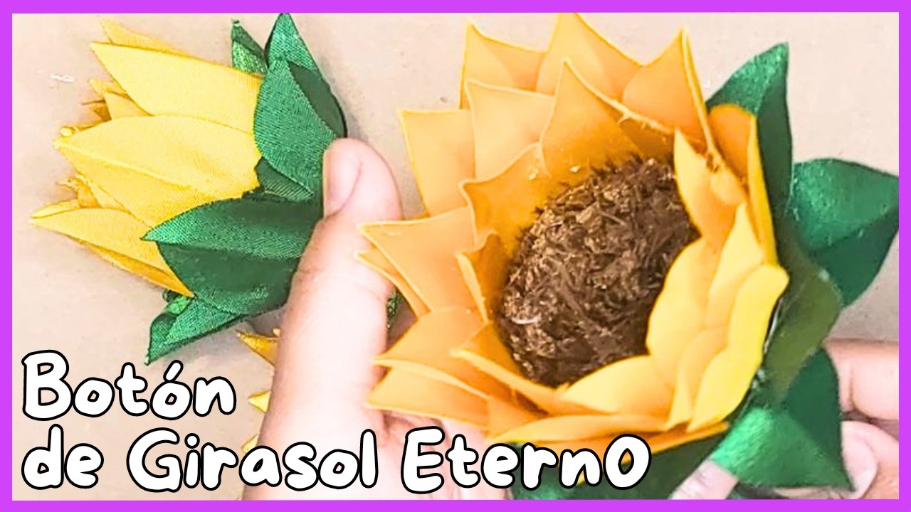 Как сделать вечную пуговицу-подсолнух из атласной ленты 🌻Легкий мастер-класс.