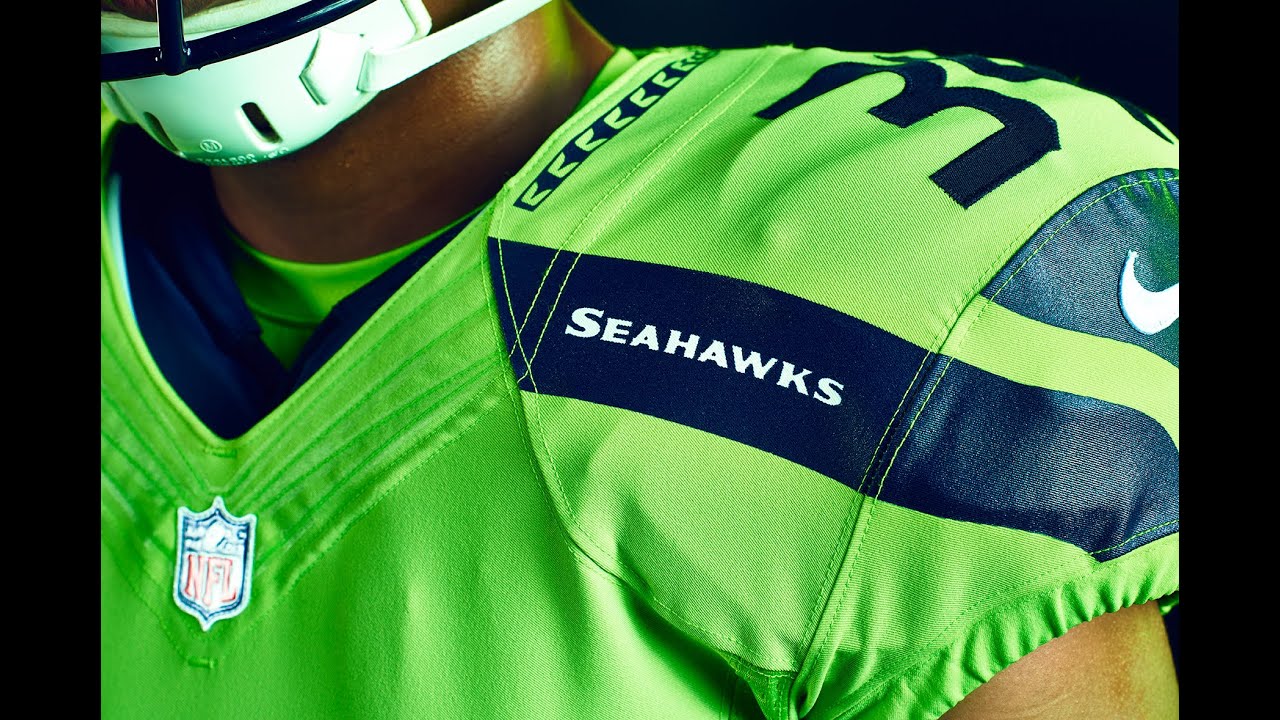 seahawks action green jersey