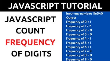 JavaScript Program to Count Frequency of Digits in An Integer Number