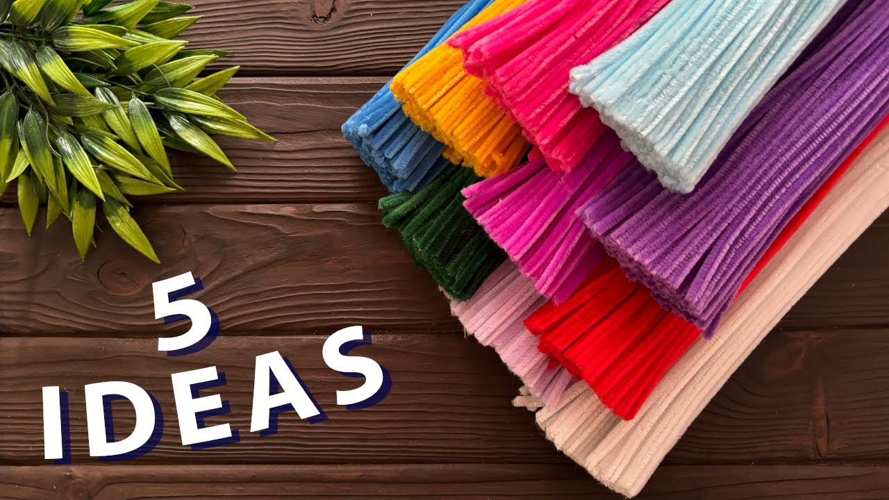5 IDEAS 💥 Easy Ideas Chenille Pipe Cleaner Chenille Decoration Ideas