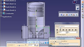 CATIA V5 -DMU KINEMATICS OF IC ENGINE PISTON(CAD CAM CAE CFD ANSYS FEA PROE 3DSMAX CREO UGNX)