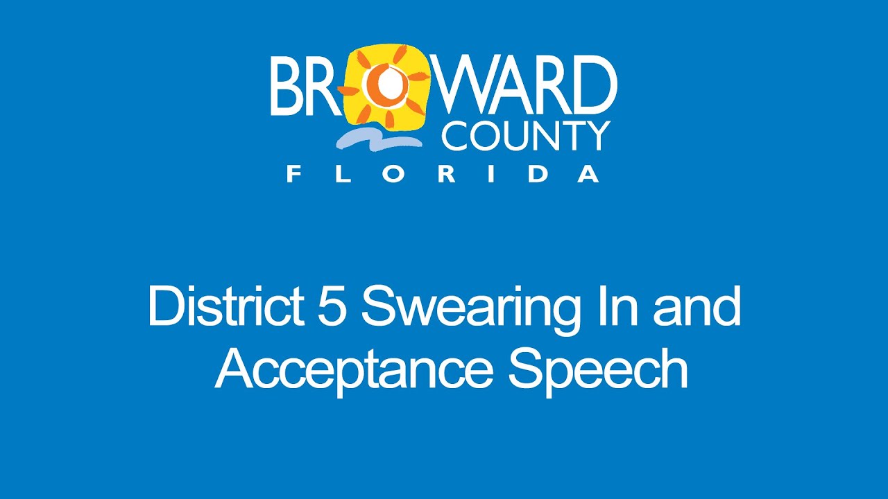 District 5 Swearing In and Acceptance Speech - YouTube