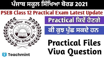 PSEB ਦੇ Practical Exam ਕਿਵੇਂ ਹੋਣਗੇ। PSEB Class 12 Practical Exam। PSEB Class 12 Exam News।Teachmint