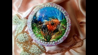 картинка: Утюг для домашнего декора! Энкаустика. #энкаустика #encausticart
