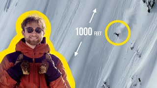 Little brother falls 1000 feet down a mountain  A Day Visiting The Ski Movie Production