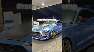 Mustang Gloss Metallic Silver Lake Blue Wrap #raxtify #automobile #ppfprotection #carwrap #wrapping